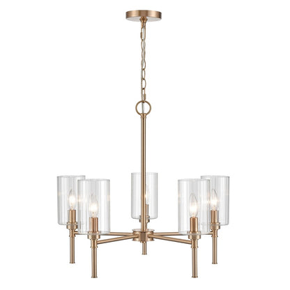 Millennium Lighting Chastine 5Lt 24" Chandelier, Modern Gold - 9915-MG
