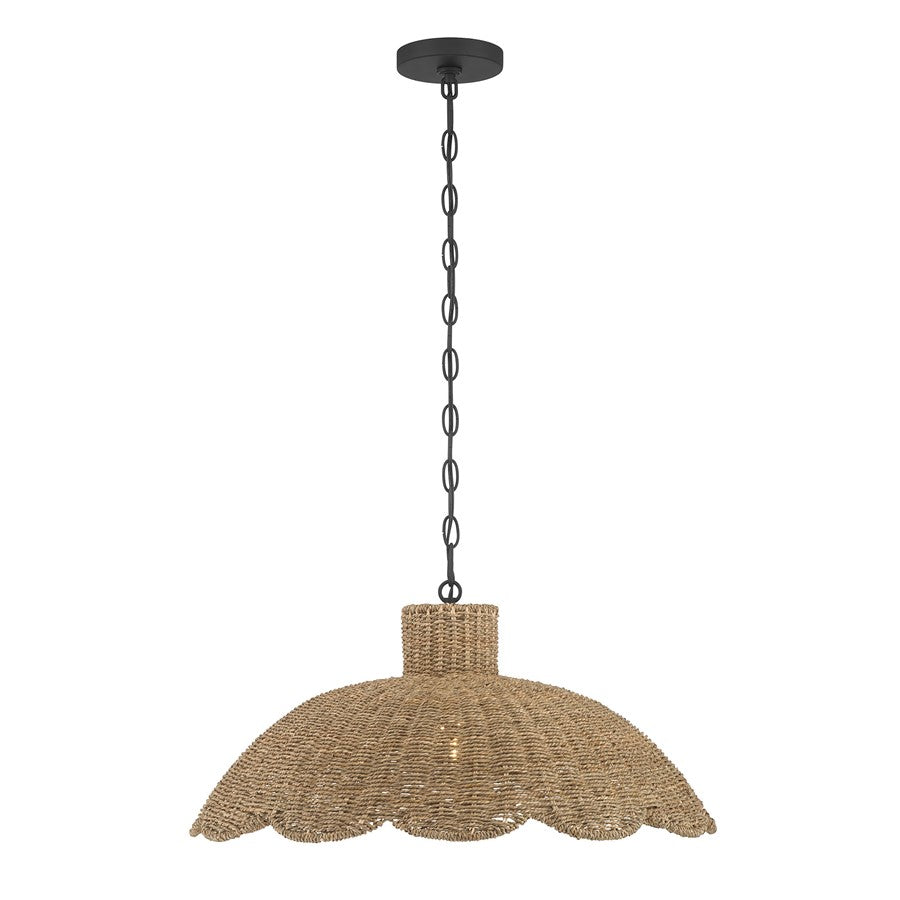 Millennium Lighting Malura 1 Light Pendant, Matte Black