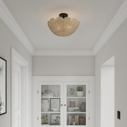 Millennium Lighting Malura 2Lt Semi Flush Mount, Matte Black