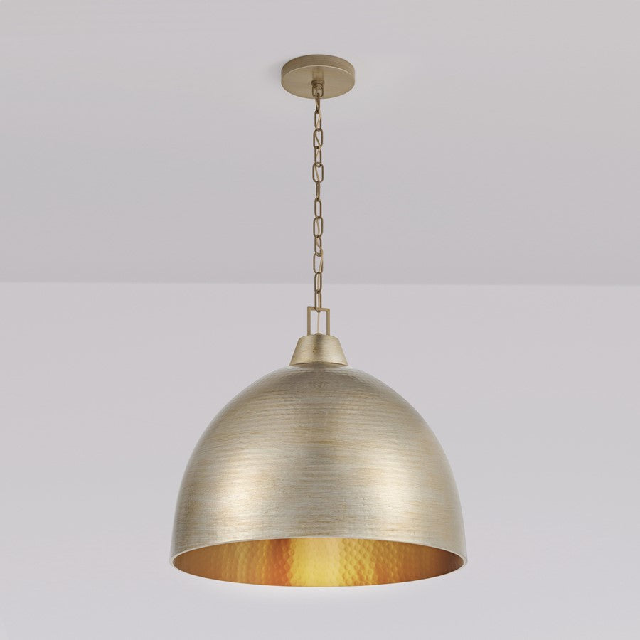 Millennium Lighting Arrco 3Lt Pendant, Antique Silver Leaf