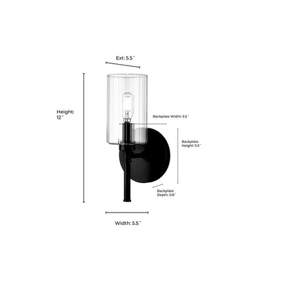 Millennium Lighting Chastine 1Lt Wall Sconce, Polished Nickel