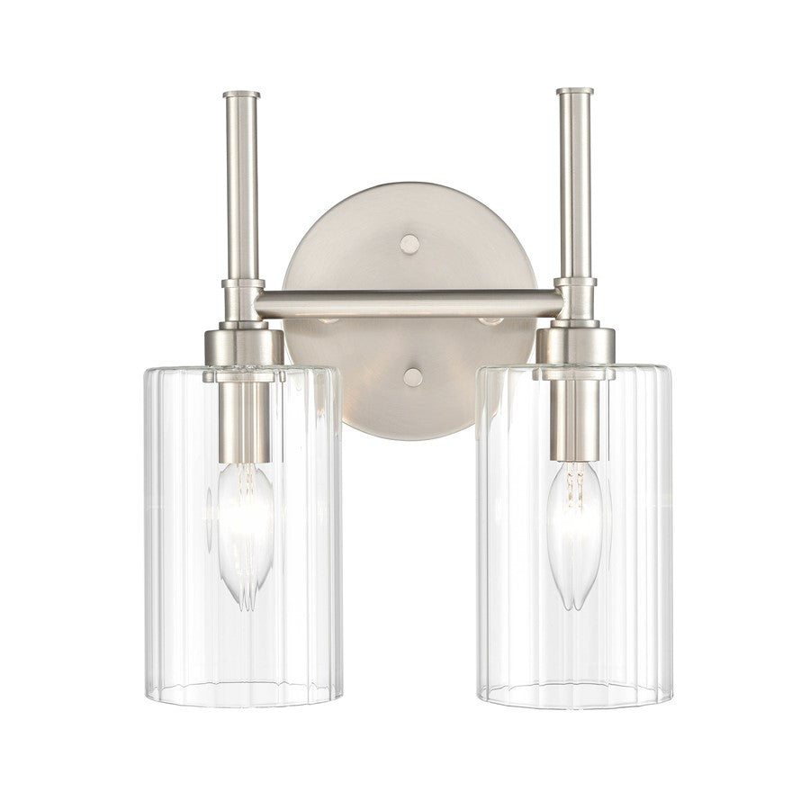 Millennium Lighting Chastine 2Lt Vanity, Brushed Nickel - 9922-BN
