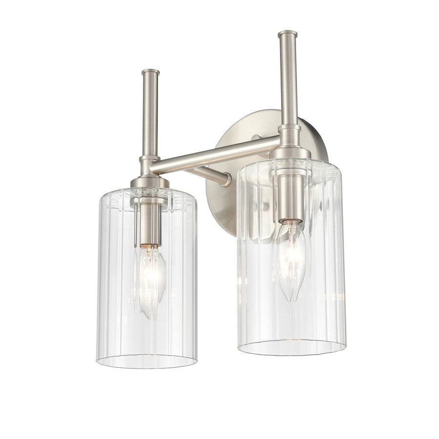 Millennium Lighting Chastine 2Lt Vanity, Brushed Nickel