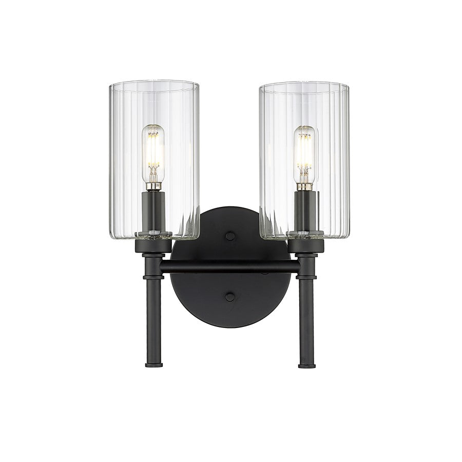 Millennium Lighting Chastine 2Lt Vanity, Black - 9922-MB