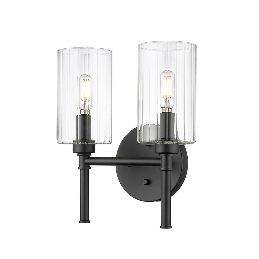 Millennium Lighting Chastine 2Lt Vanity, Black
