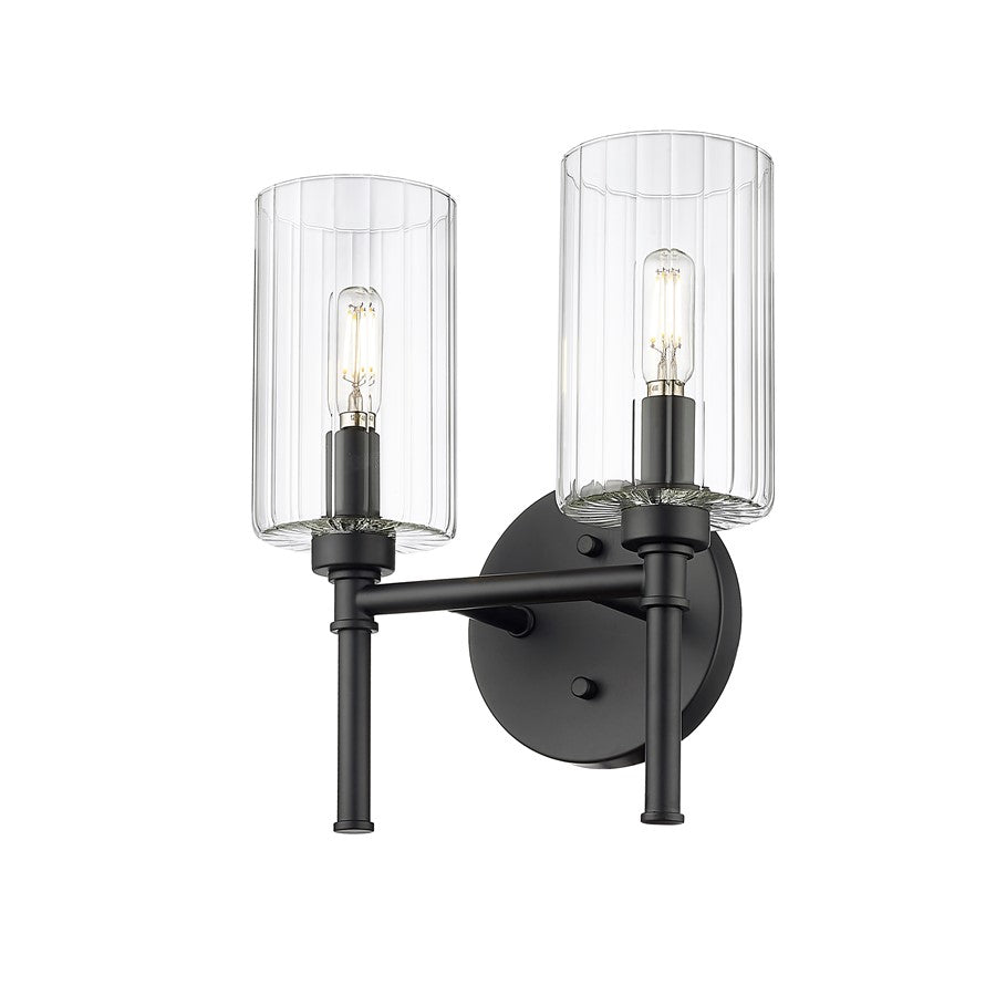 Millennium Lighting Chastine 2Lt Vanity, Black