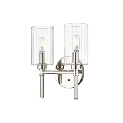 Millennium Lighting Chastine 2Lt Vanity, Polished Nickel