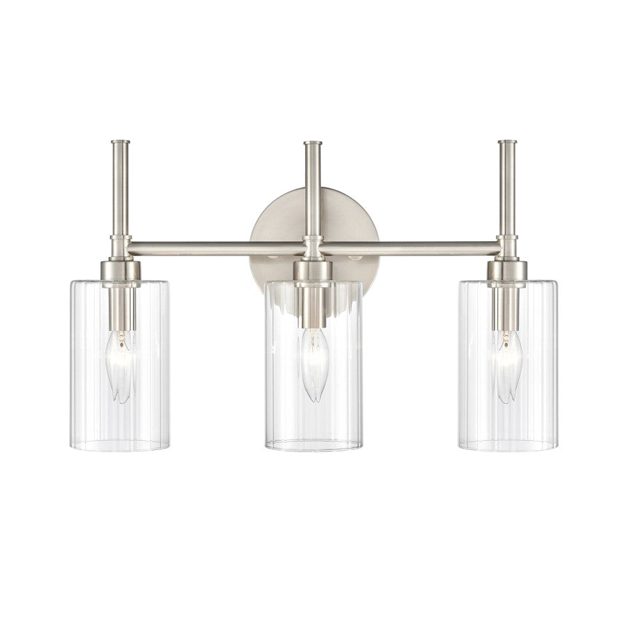 Millennium Lighting Chastine 3Lt Vanity, Brushed Nickel