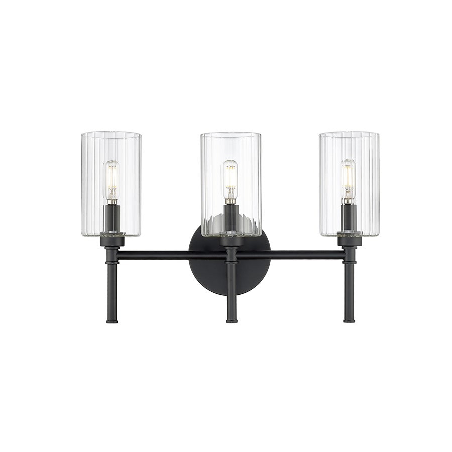 Millennium Lighting Chastine 3Lt Vanity, Black - 9923-MB