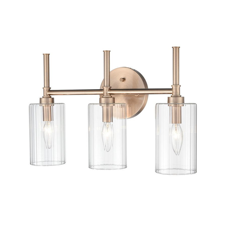 Millennium Lighting Chastine 3Lt Vanity, Modern Gold