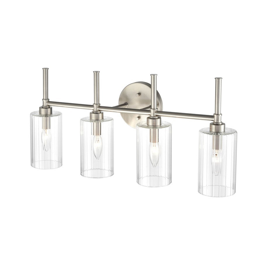 Millennium Lighting Chastine 4Lt Vanity, Brushed Nickel