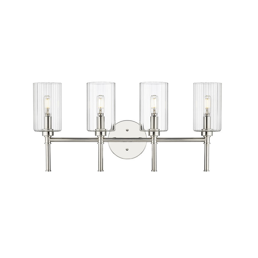 Millennium Lighting Chastine 4Lt Vanity, Polished Nickel - 9924-PN