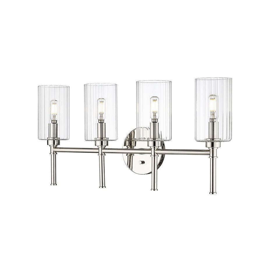 Millennium Lighting Chastine 4Lt Vanity, Polished Nickel