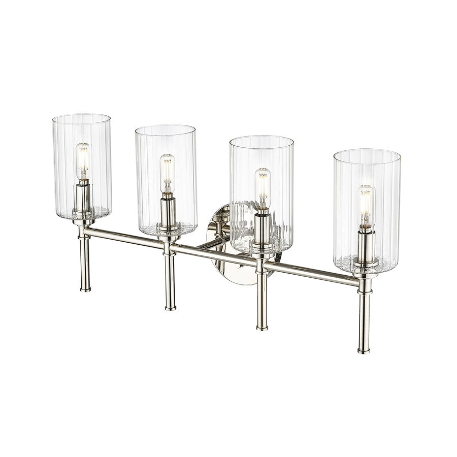 Millennium Lighting Chastine 4Lt Vanity, Polished Nickel