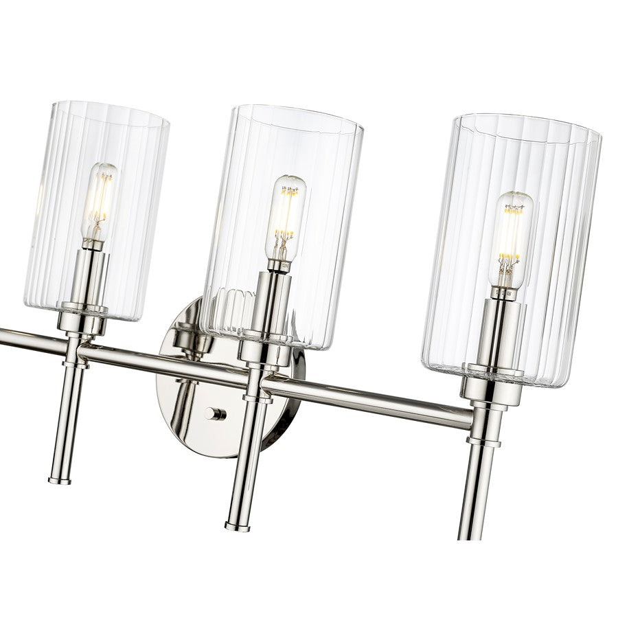 Millennium Lighting Chastine 4Lt Vanity, Polished Nickel