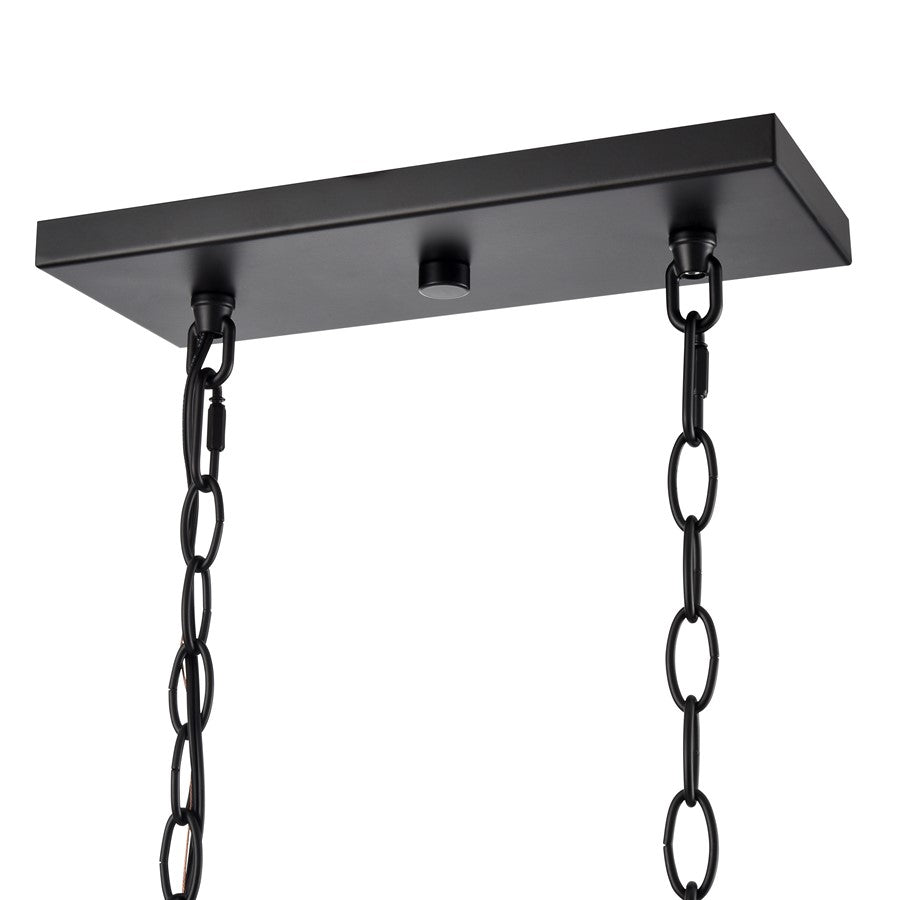Millennium Lighting Chastine 5Lt 36" Island, Black/Clear Beveled