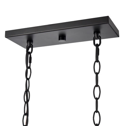 Millennium Lighting Chastine 5Lt 36" Island, Black/Clear Beveled