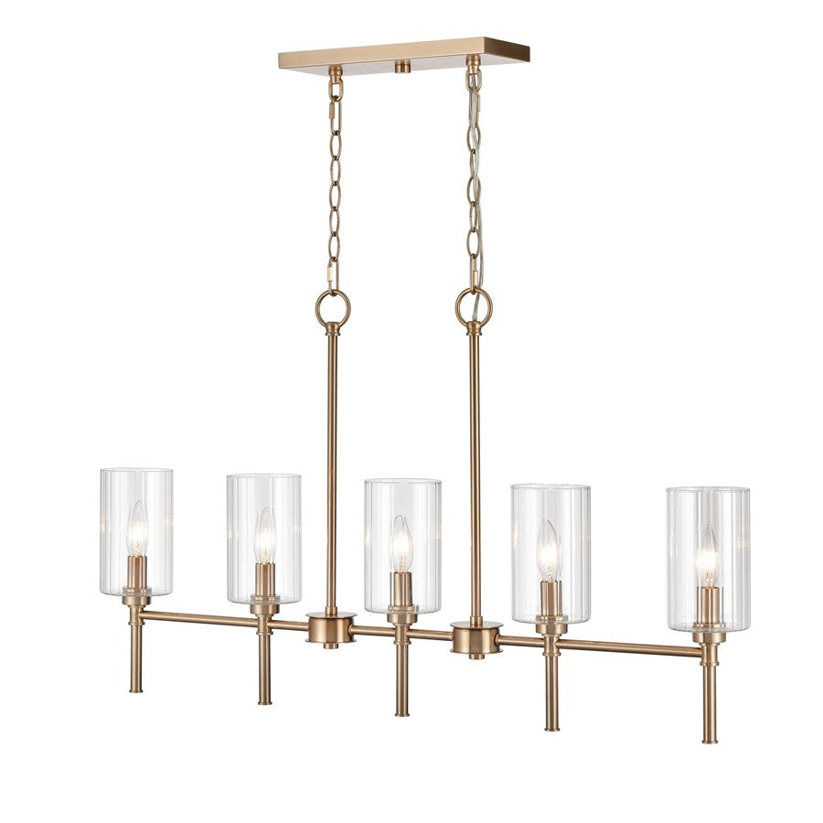 Millennium Lighting Chastine 5Lt 36" Chandelier, Modern Gold