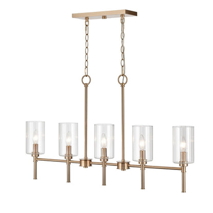 Millennium Lighting Chastine 5Lt 36" Chandelier, Modern Gold