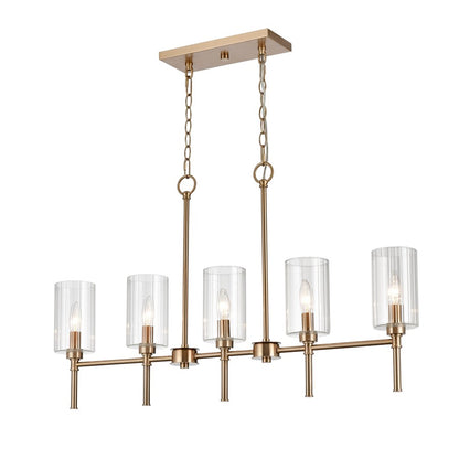 Millennium Lighting Chastine 5Lt 36" Chandelier, Modern Gold