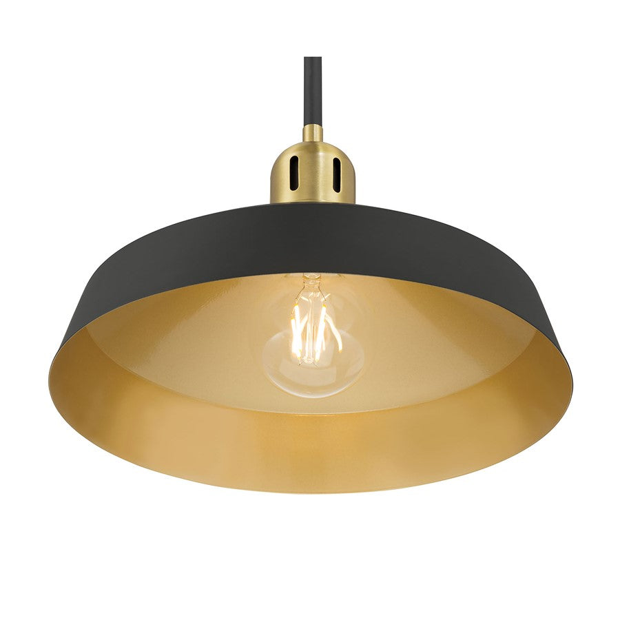 Millennium Lighting Axlen 1 Light Pendant, Matte Black