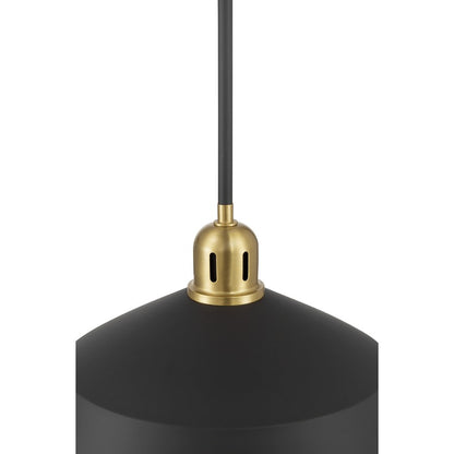 Millennium Lighting Axlen 1 Light Pendant, Matte Black