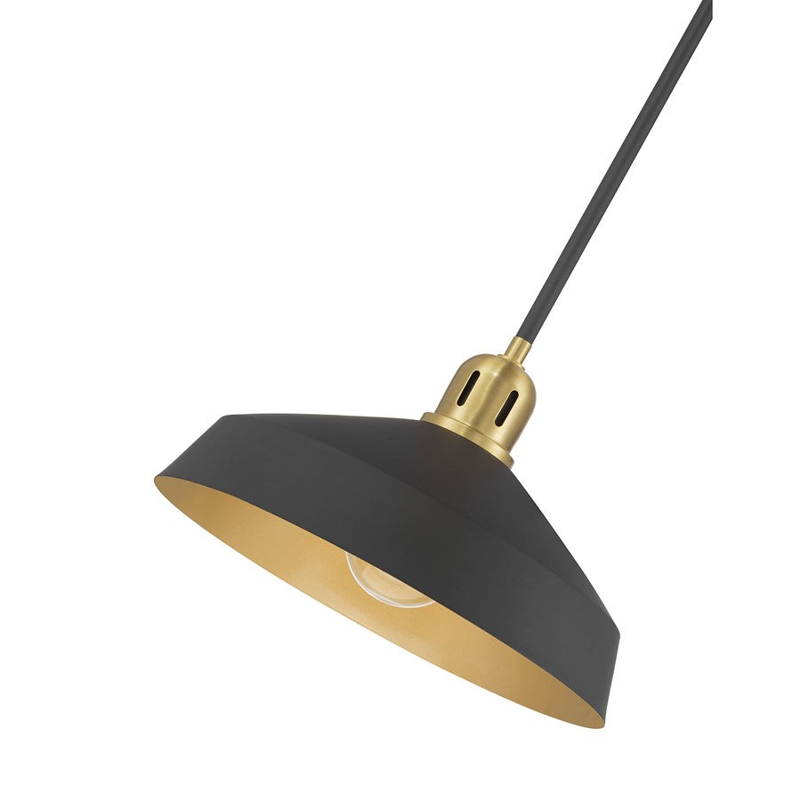 Millennium Lighting Axlen 1 Light Pendant, Matte Black