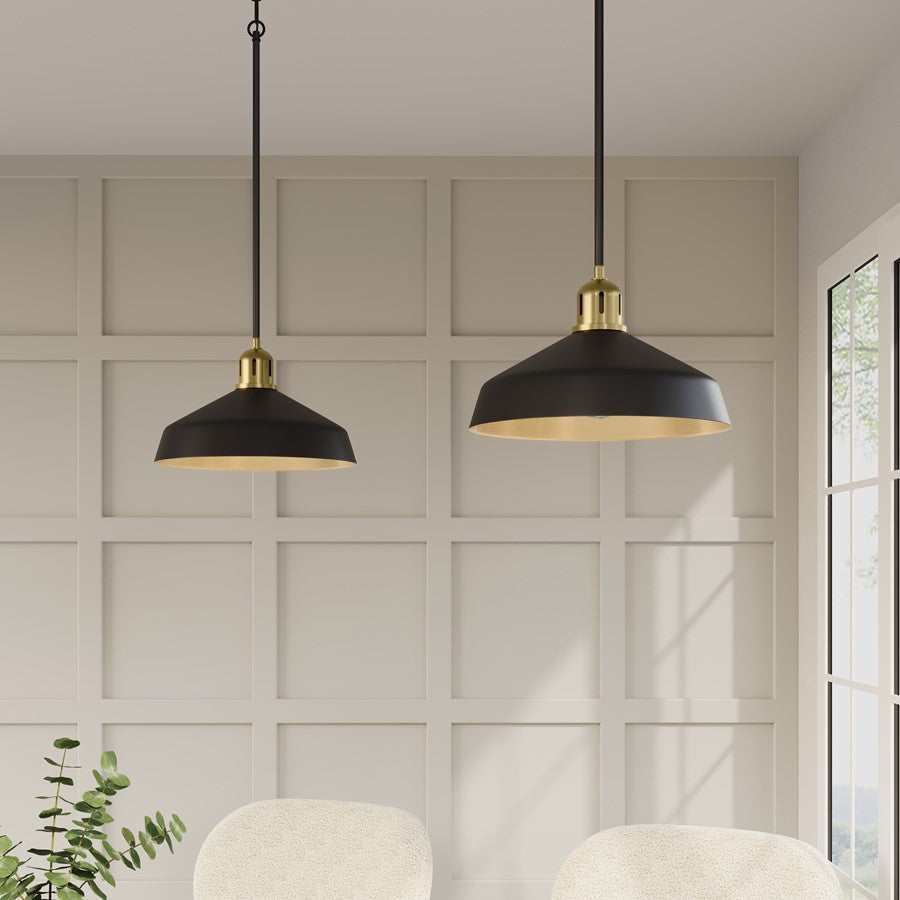Millennium Lighting Axlen 1 Light Pendant, Matte Black