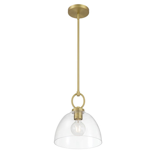 Millennium Lighting Velto 1 Light Pendant, Vintage Brass/Clear - 9951-VB