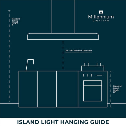 Millennium Lighting Daxley 1Lt Chandelier, Black