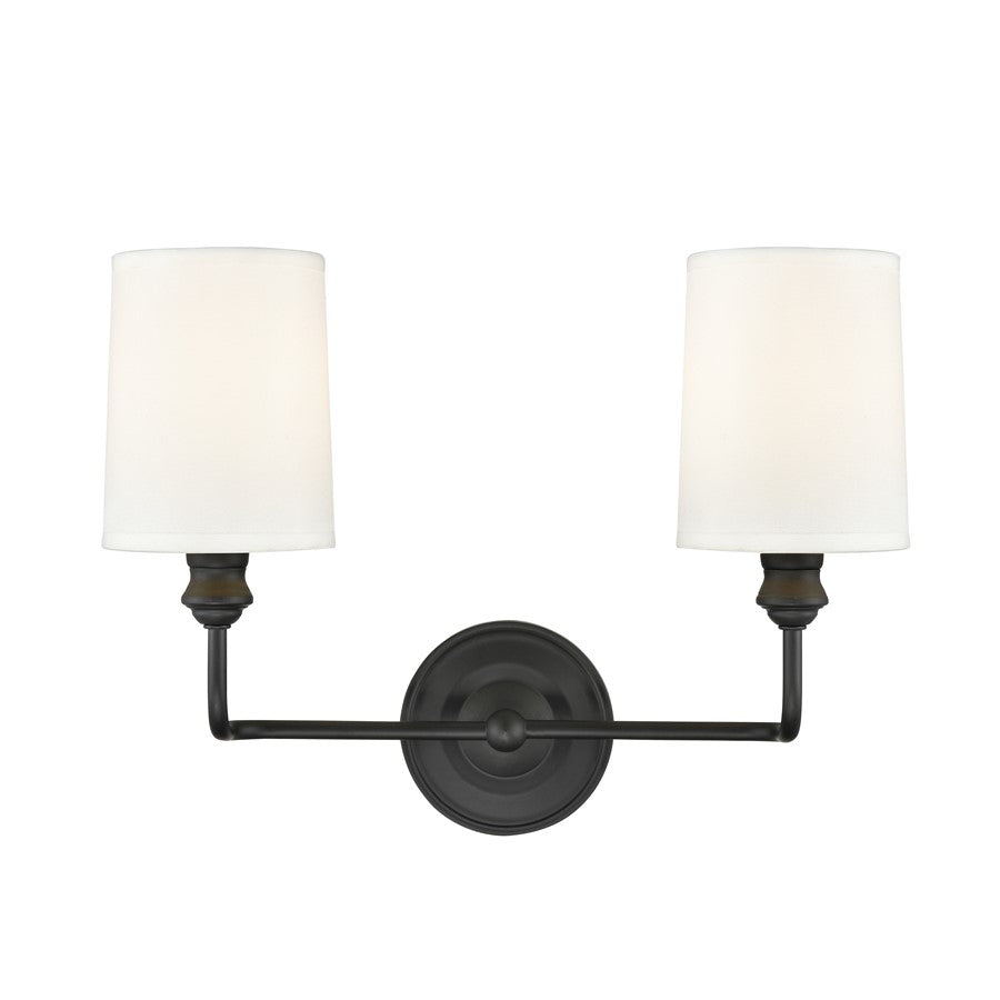 Millennium Lighting Leena 2Lt Vanity, Black - 99802-MB