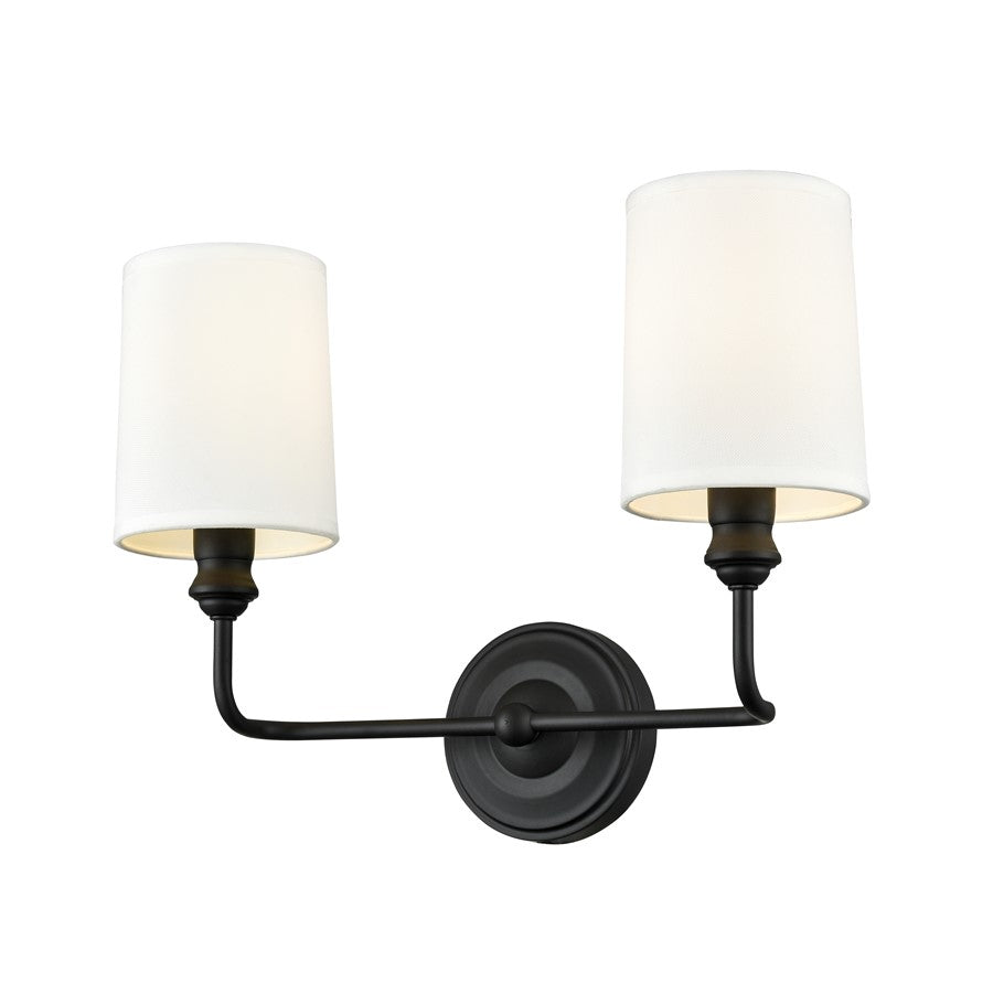 Millennium Lighting Leena 2Lt Vanity, Black