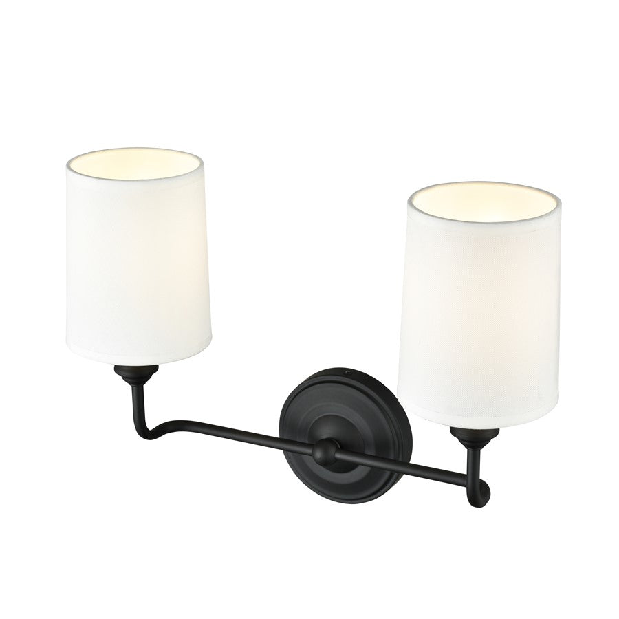 Millennium Lighting Leena 2Lt Vanity, Black