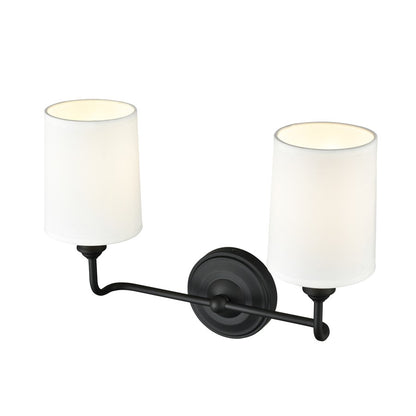 Millennium Lighting Leena 2Lt Vanity, Black