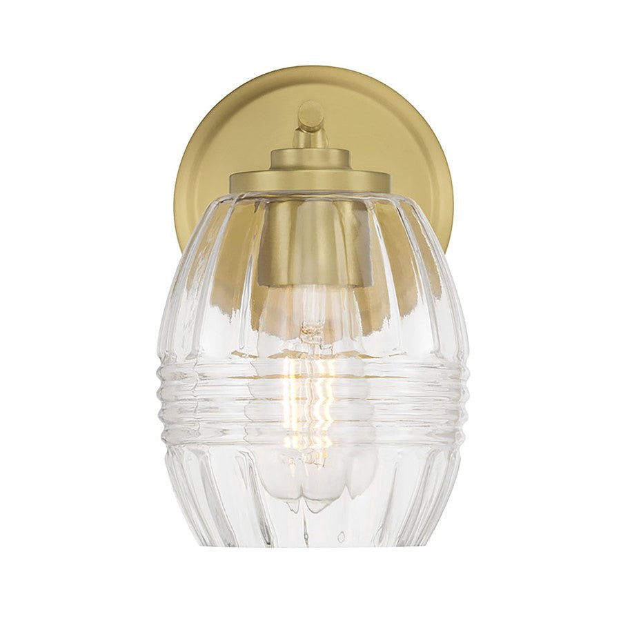 Millennium Lighting Miravelle 1Lt Wall Sconce, Brass/Clear