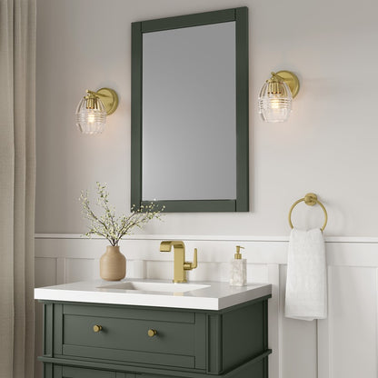 Millennium Lighting Miravelle 1Lt Wall Sconce, Brass/Clear