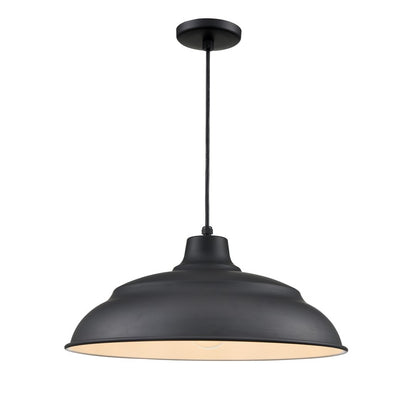 Millennium R Series 1Lt Cord Hung Aluminum Warehouse, Satin Black - RALWHC20-SB