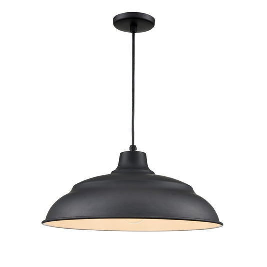 Millennium R Series 1Lt Cord Hung Aluminum Warehouse, Satin Black - RALWHC20-SB