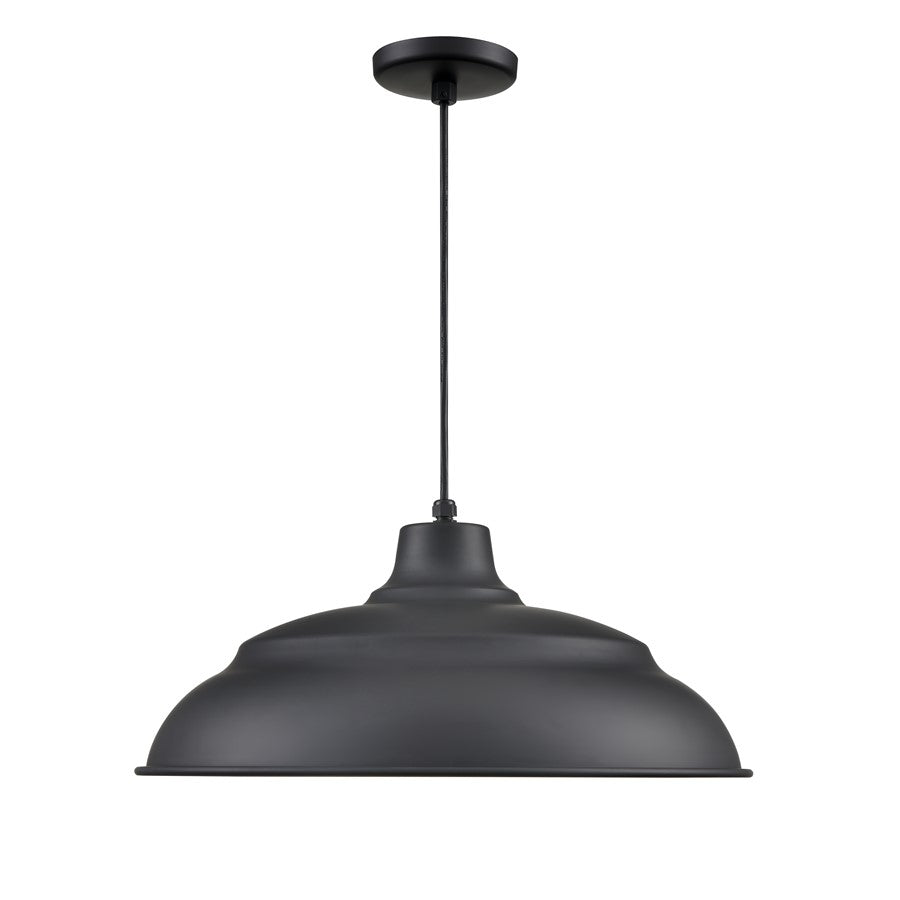 Millennium R Series 1Lt Cord Hung Aluminum Warehouse, Satin Black