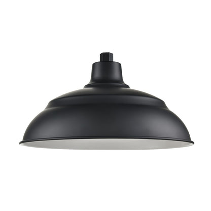 Millennium R Series 1Lt 17" Aluminum Warehouse Shade, Satin Black - RALWHS17-SB