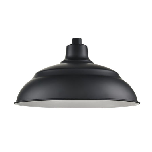 Millennium R Series 1Lt 17" Aluminum Warehouse Shade, Satin Black - RALWHS17-SB