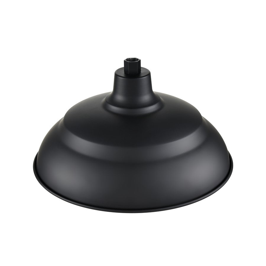 Millennium R Series 1Lt 17" Aluminum Warehouse Shade, Satin Black