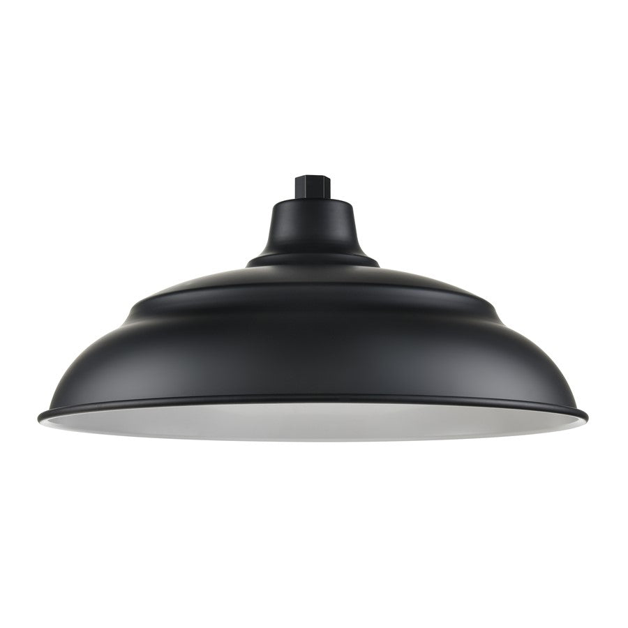 Millennium R Series 1Lt 20" Aluminum Warehouse Shade, Satin Black - RALWHS20-SB