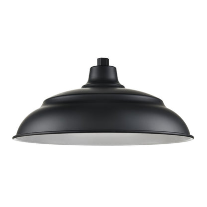Millennium R Series 1Lt 20" Aluminum Warehouse Shade, Satin Black - RALWHS20-SB