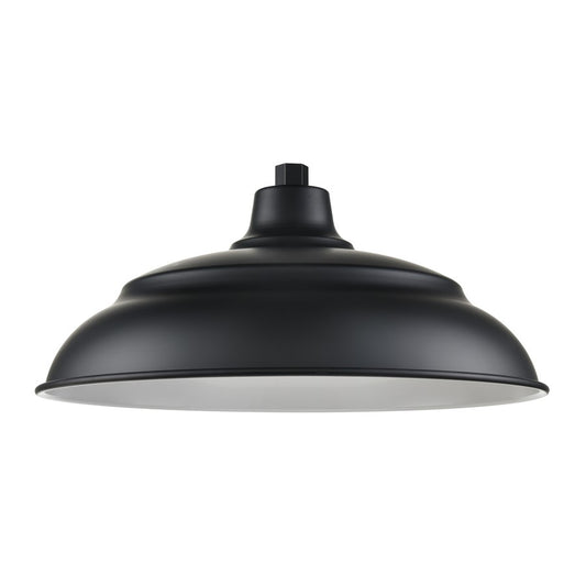 Millennium R Series 1Lt 20" Aluminum Warehouse Shade, Satin Black - RALWHS20-SB