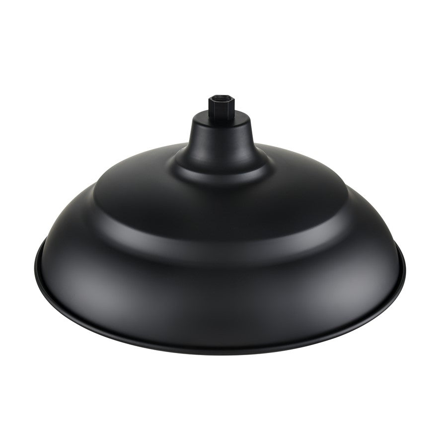 Millennium R Series 1Lt 20" Aluminum Warehouse Shade, Satin Black