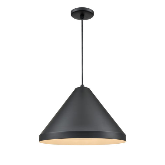 Millennium Lighting R Series 1Lt 13" Cord Hung Cone, Satin Black - RCC13-SB