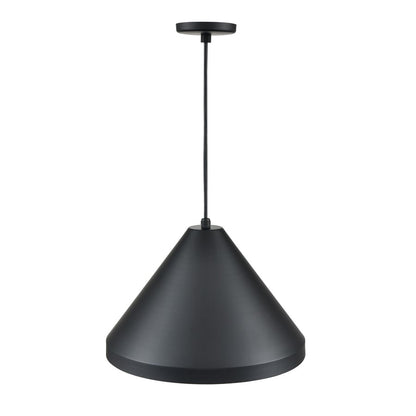 Millennium Lighting R Series 1Lt 13" Cord Hung Cone, Satin Black