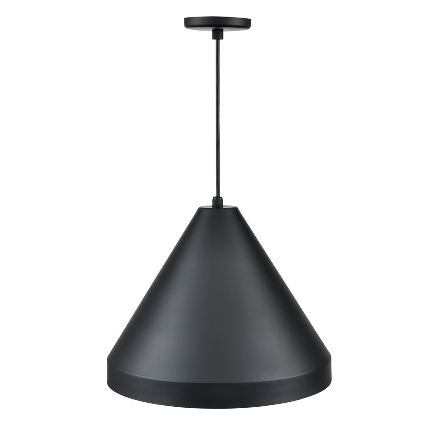 Millennium Lighting R Series 1Lt 17" Cord Hung Cone, Satin Black