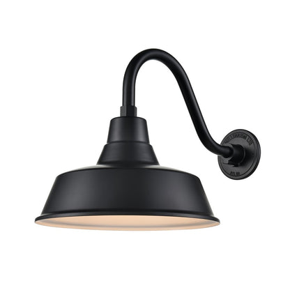 Millennium R Series 1Lt 14" Classic Warehouse Shade, Satin Black